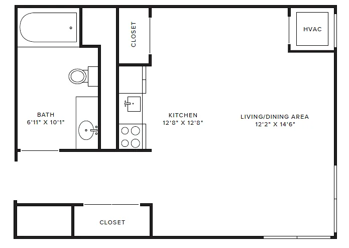 Floor plan Studio Type B