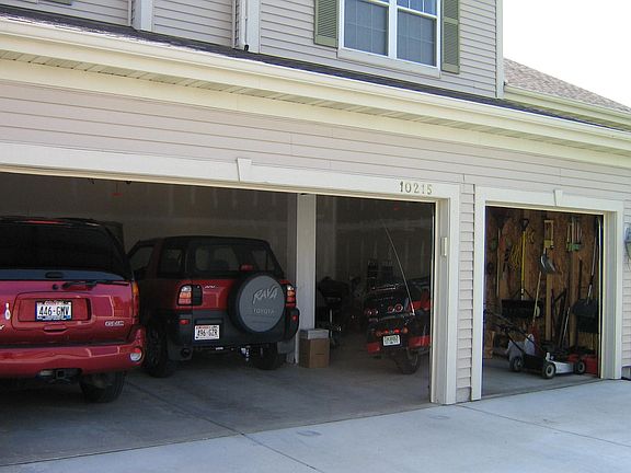 Full 3 car garage