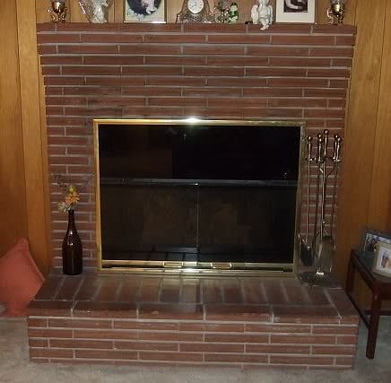fireplace with insert
