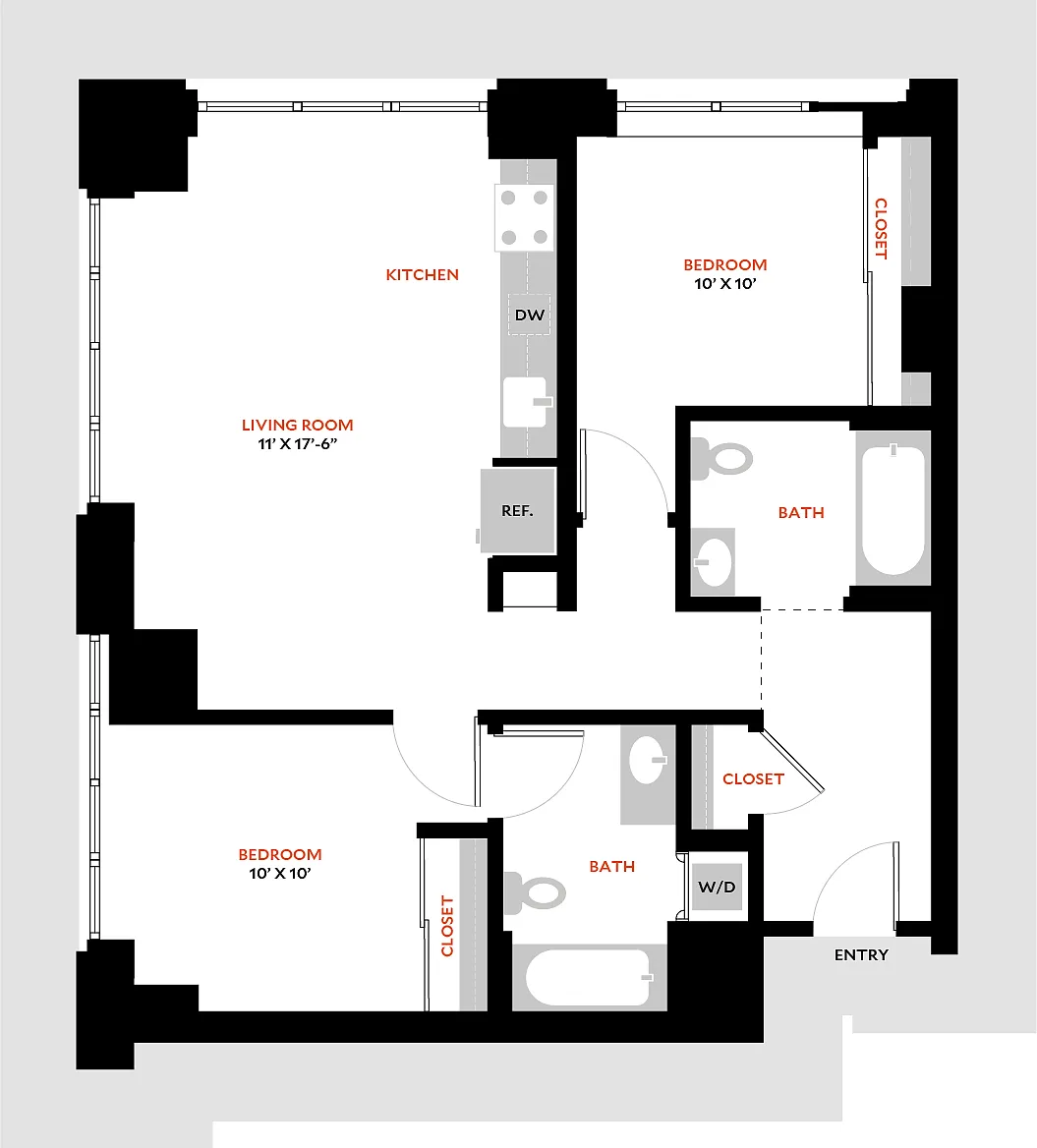 Floor plan Plan 2J
