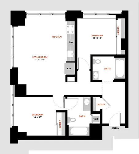 Floor plan Plan 2J