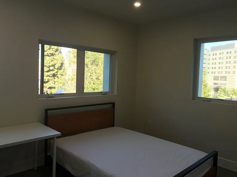 Bedroom with views from two sides