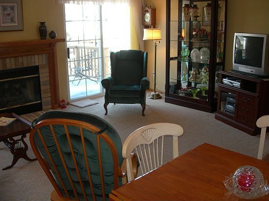 Living Room with Patio Doors to Deck