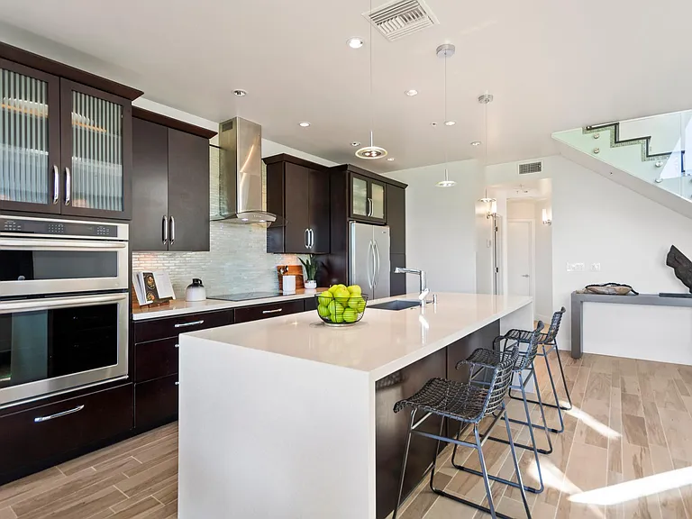 Plenty of seating in this beautiful kitchen