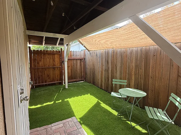 Private Patio with Luxury Turf