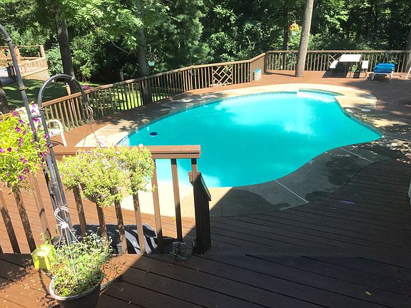 New decking around pool
