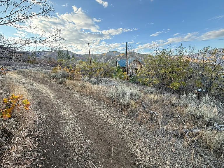 View from trail toward cabin