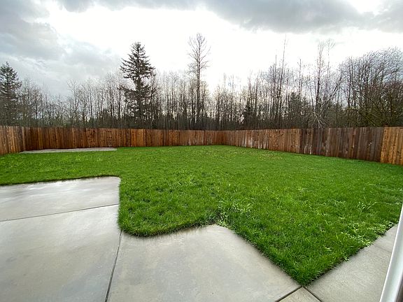 Fenced, level back yard