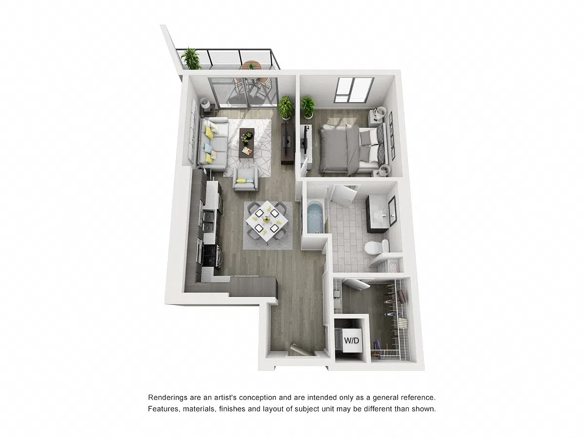 Floor plan 1 Bedroom B6
