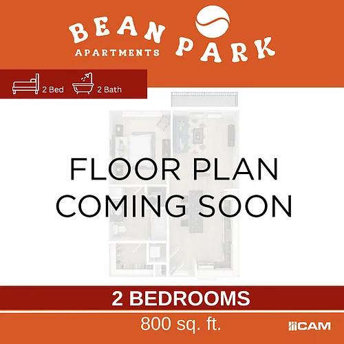 Floor plan Two Bedroom, Two Bath