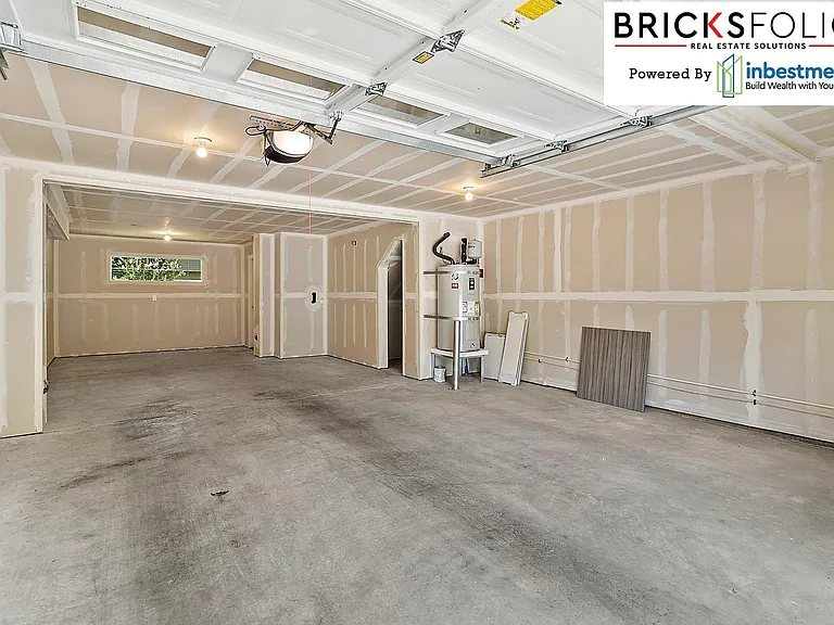 Huge 2-car tandem garage.