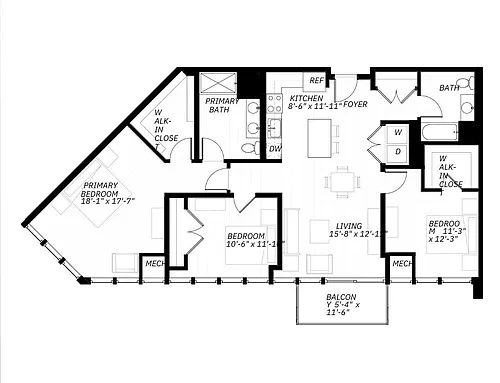 Floor plan 3 Bed D