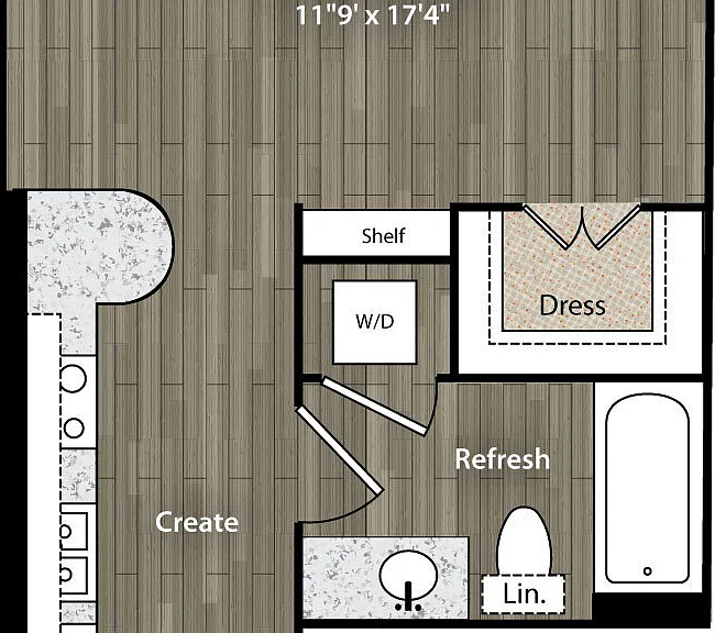 Miro - S1 - 1 Beds - 1 Baths - 532 Sq. ft.