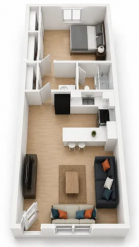 Floor plan 1 Bedroom