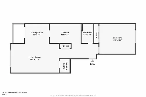 Floor plan One Bedroom