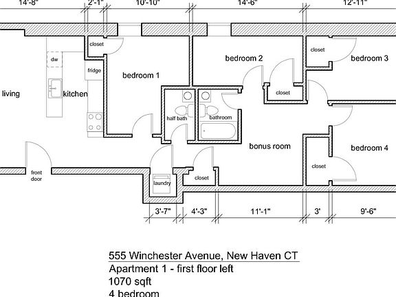 2nd image of 555 Winchester Ave APT 1