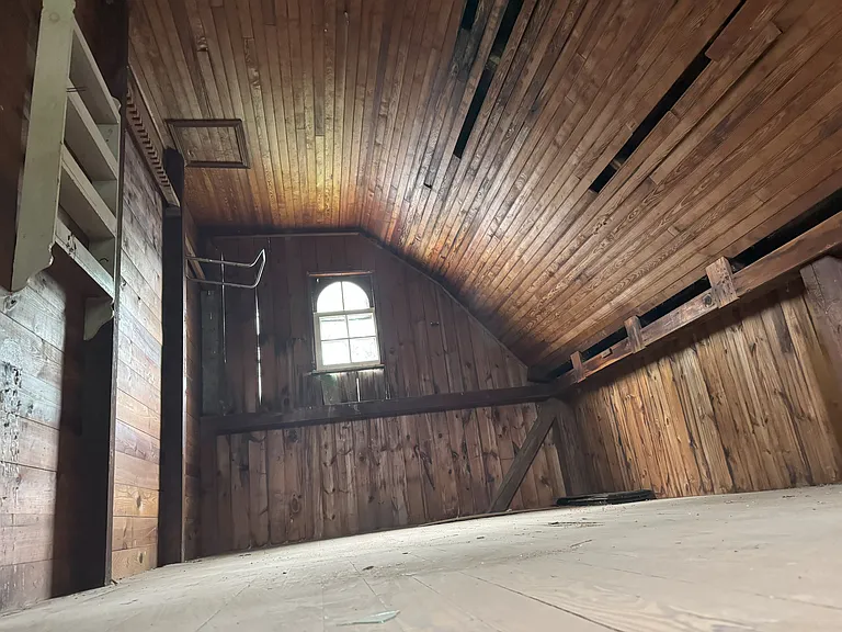 Upstairs storage shed