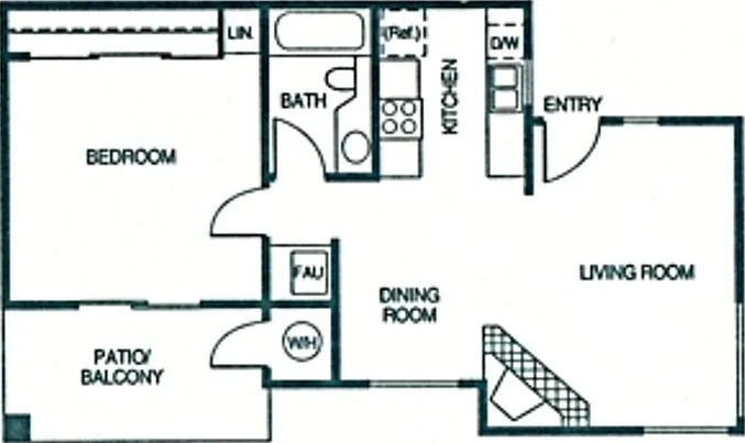 One Bedroom Floor Plan One Bedroom Floor Plan