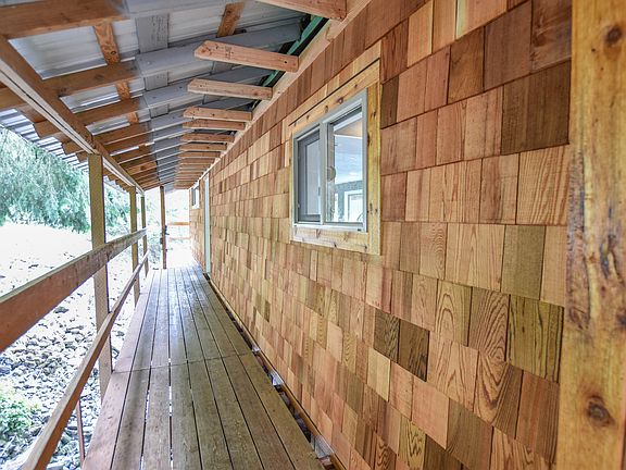 Covered walkway to entry.