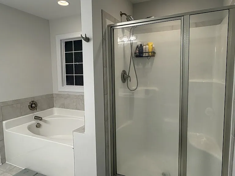 Master bathroom connected to master bedroom