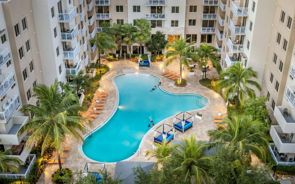 Resort Style Pool with Lounge Seating - The Manor at CityPlace