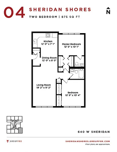 Floor plan Two Bedrooms