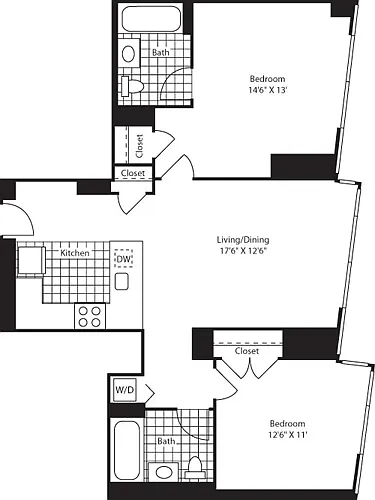 Floor plan Two Bedroom