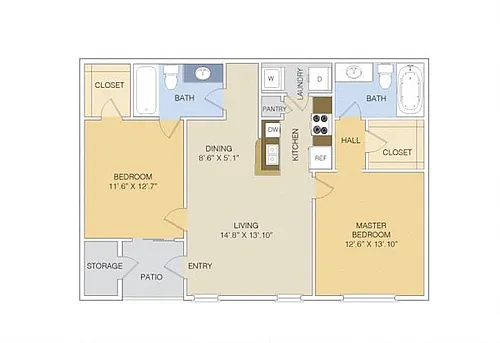 Floor plan B3 Lower/Upper