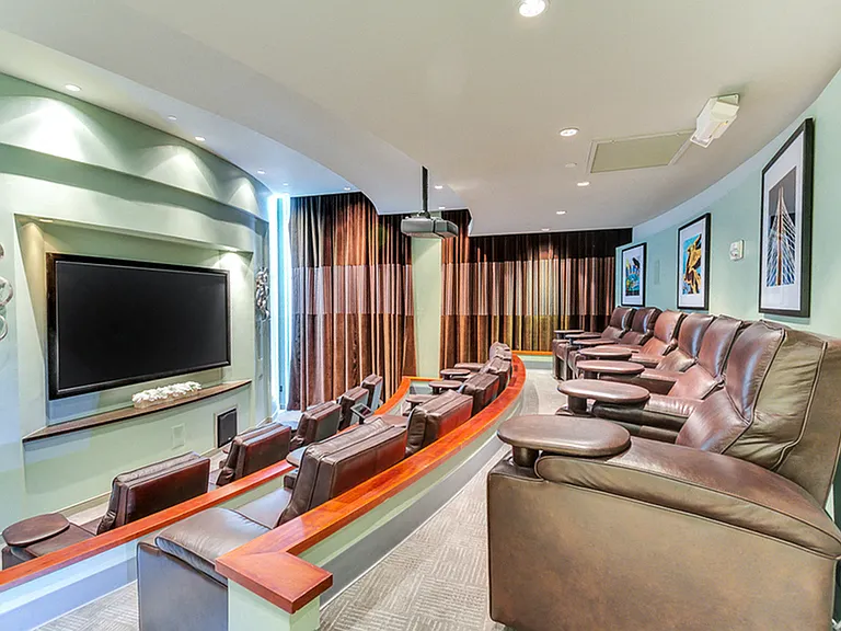 Community movie theatre for residents