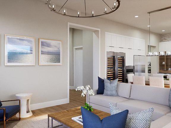 A virtual rendering of the Great Room in the Brisa model home at Vista in Summit.