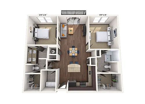 Floor plan Blue 3