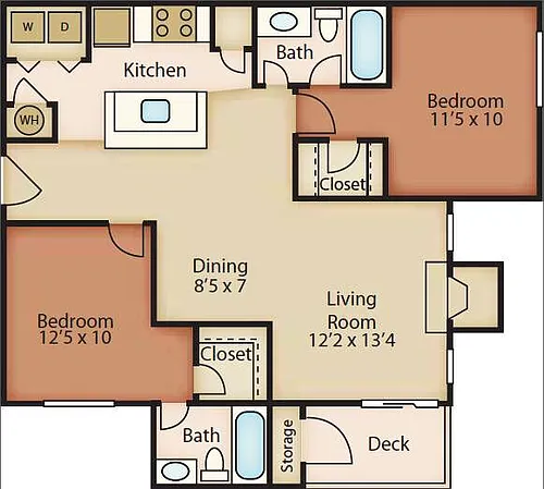 Floor plan Brittany - 2x2