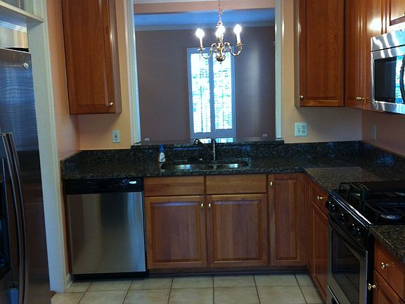 kitchen with pass thru to dining area
