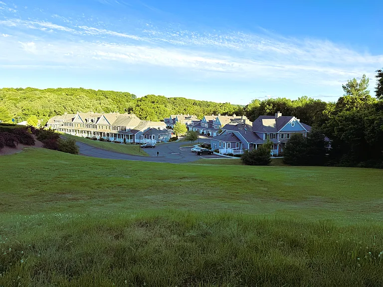 Beautiful back yard views of luxury condos