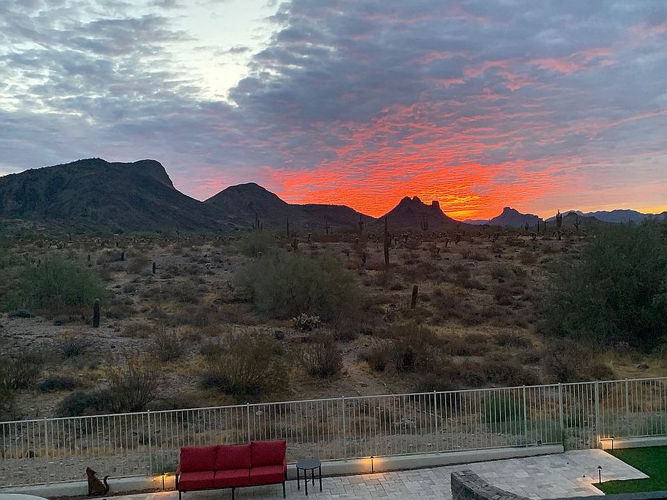 Backyard deck view
