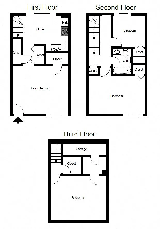 Floor plan Three Bedroom