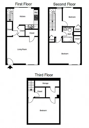 Floor plan Three Bedroom