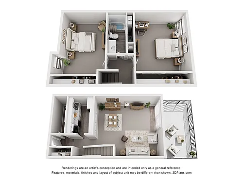Floor plan The Bradford, 2/1.5