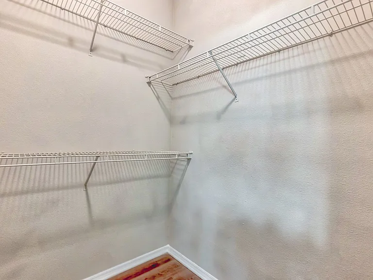 Walk-in closets with built-in shelving