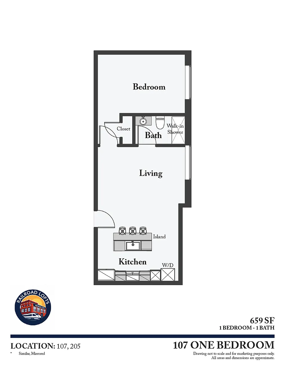 Floor plan One Bedroom