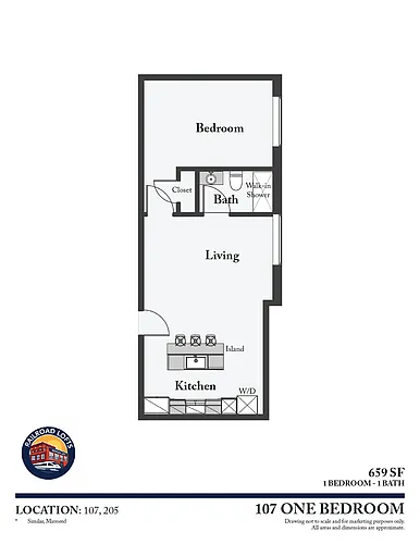 Floor plan One Bedroom