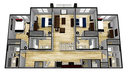 Floor plan A4 - 4X4