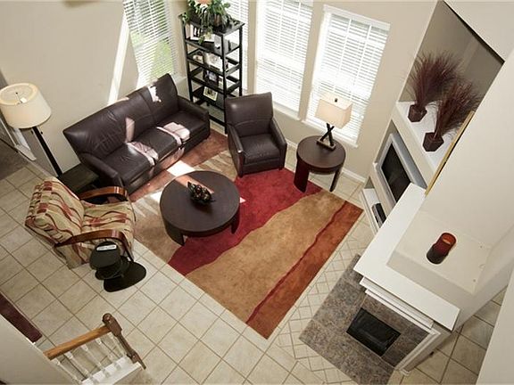 2 Story family room with lots of windows