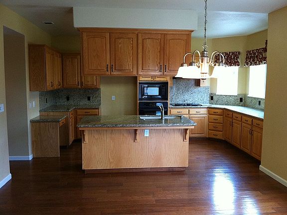 Hardwood and granite in kitchen!