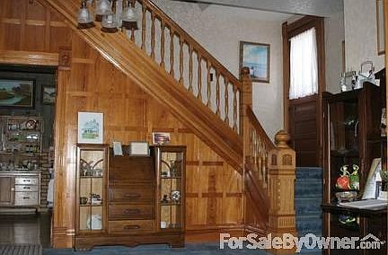 Staircase at front of house