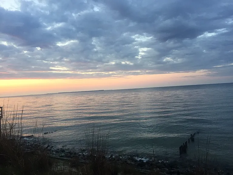 Calm evening sunset view