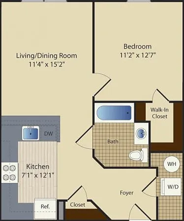 One Bedroom One Bath (634 SF) One Bedroom One Bath (634 SF)