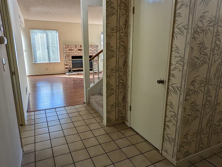Front entrance hall with door to guest closet