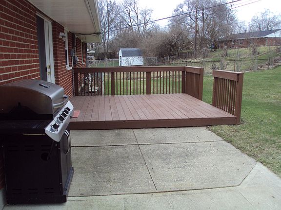 wood deck /concrete patio 