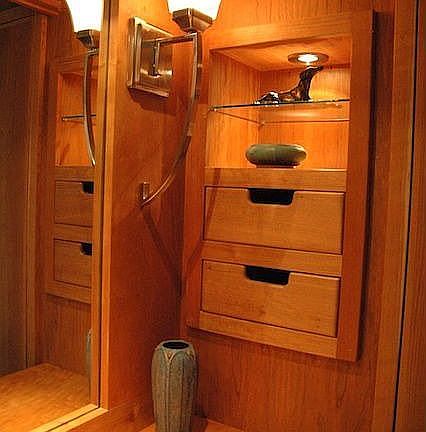 cherry closet built in